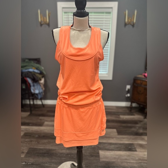 Lija Womens Athletic Dress Medium Coral NWOT Tennis Pickleball Athleisure Dress - Picture 1 of 7